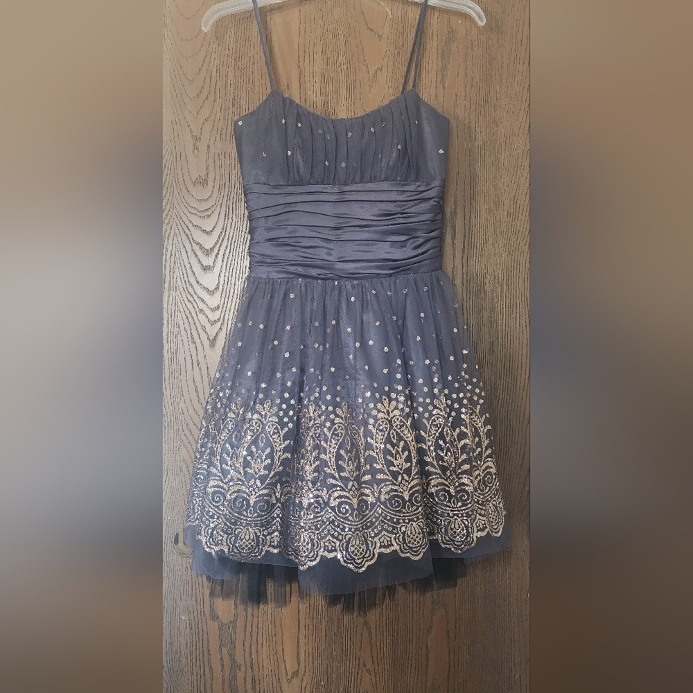 Morgan & Co. Grey And Gold Dresd
